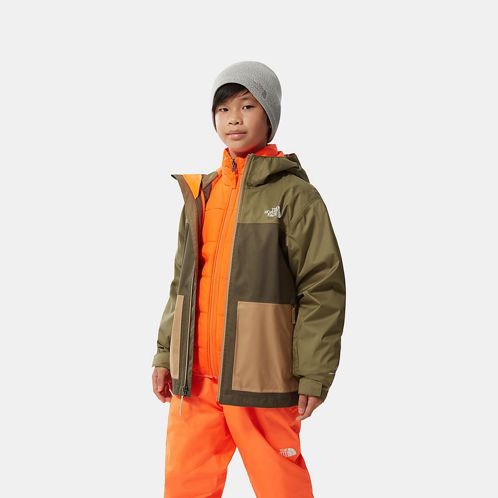 The North Face Jackets Boys Australia - The North Face Freedom Triclimate Olive Green Skiing And Sno